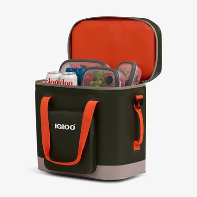 Packed View | Trailmate® 36-Can Cooler Bag::Sportsman::Easy-open lid