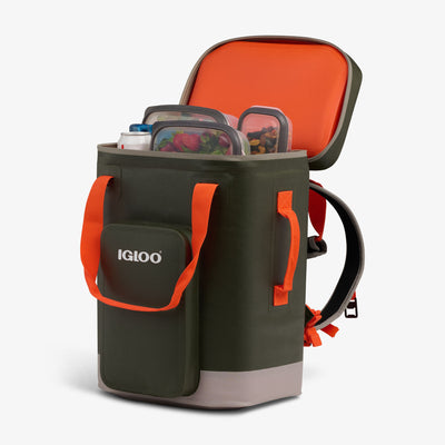 Packed View | Trailmate® 32-Can Backpack::Sportsman::Easy-open lid