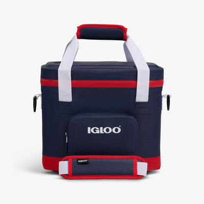 Front View | Trailmate® 18-Can Cooler Bag::Americana::Welded, weather-resistant exterior