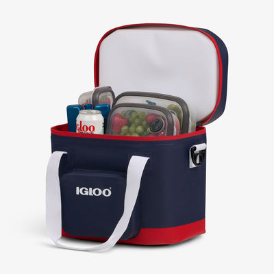 Packed View | Trailmate® 18-Can Cooler Bag::Americana::Easy-open lid