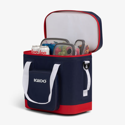 Packed View | Trailmate® 36-Can Cooler Bag::Americana::Easy-open lid