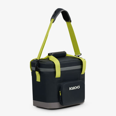 Strap View | Trailmate® 18-Can Cooler Bag::Jet Carbon::Smooth-glide, leak-resistant zippers