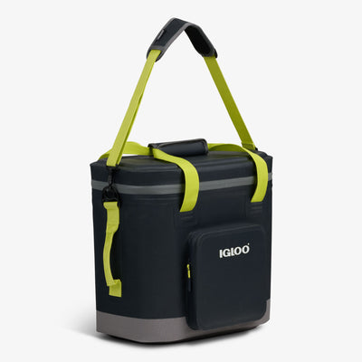 Strap View | Trailmate® 36-Can Cooler Bag::Jet Carbon::Exterior zipper pocket