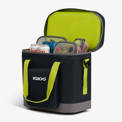 Packed View | Trailmate® 36-Can Cooler Bag::Jet Carbon::Easy-open lid