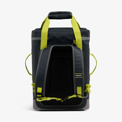 Back View | Trailmate® 32-Can Backpack::Jet Carbon::Built-in bottle opener