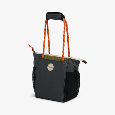 Angle View | Summit 9-Can Tote::Tactical Gray::Accessory pocket