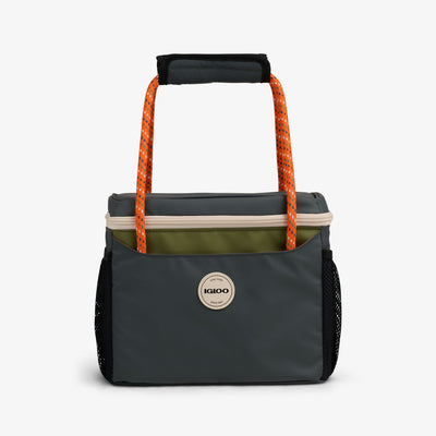 Front View | Summit Cube 12-Can Cooler Bag::Tactical Gray::Rope handles