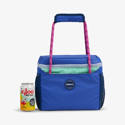 Size View | Summit Cube 12-Can Cooler Bag::Electric Indigo::Holds up to 12 cans