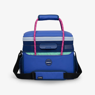 Front View | Summit Cool Fusion 18-Can Cooler Bag::Electric Indigo::Rope handles
