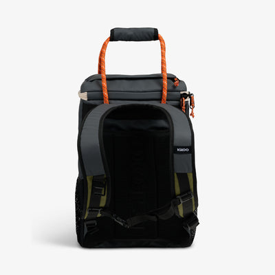 Back View | Summit 24-Can Backpack::Tactical Gray::Air-mesh straps + sternum strap
