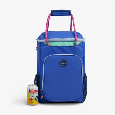 Size View | Summit 24-Can Backpack::Electric Indigo::Holds up to 24 cans