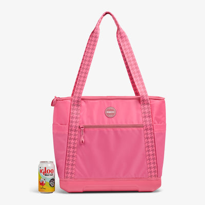 Size View | Tag Along Too 36-Can Tote Cooler::Thrift Pink::Holds up to 36 cans