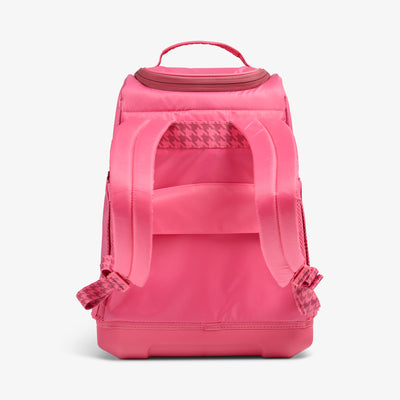 Back View | Tag Along Too 30-Can Backpack::Thrift Pink::Adjustable straps