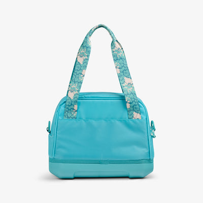 Back View | Tag Along Too 12-Can Satchel Cooler::Lagoon Teal::Durable EVA base