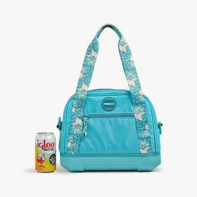 Size View | Tag Along Too 12-Can Satchel Cooler::Lagoon Teal::Holds up to 12 cans