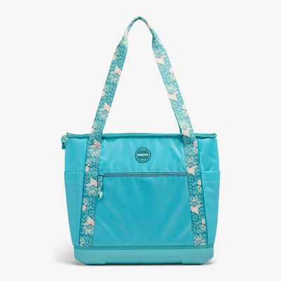 Front View | Tag Along Too 36-Can Tote Cooler::Lagoon Teal::Fits wine bottles