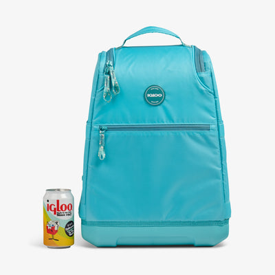 Size View | Tag Along Too 30-Can Backpack::Lagoon Teal::Holds up to 30 cans