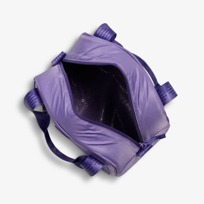 Interior View | Tag Along Too 12-Can Satchel Cooler::Dusted Grape::Fully insulated