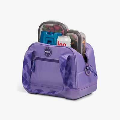 Open View | Tag Along Too 12-Can Satchel Cooler::Dusted Grape::