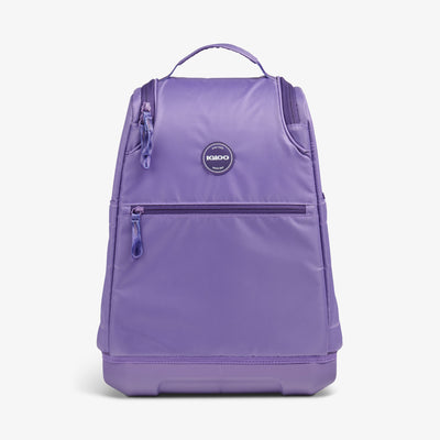 Front View | Tag Along Too 30-Can Backpack::Dusted Grape::Fits wine bottles