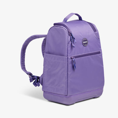 Angle View | Tag Along Too 30-Can Backpack::Dusted Grape::Storage pockets