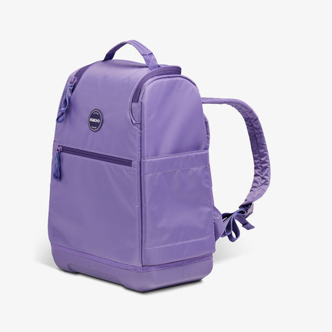 Angle View | Tag Along Too 30-Can Backpack::Dusted Grape::Durable EVA base