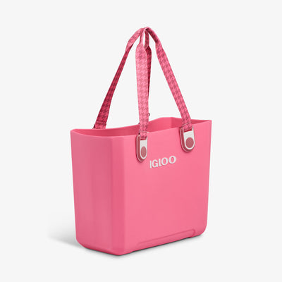 Angle View | Tag Along Too EVA All-Purpose Tote::Thrift Pink::Shoulder straps