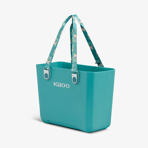 Angle View | Tag Along Too EVA All-Purpose Tote::Lagoon Teal::Waterproof exterior
