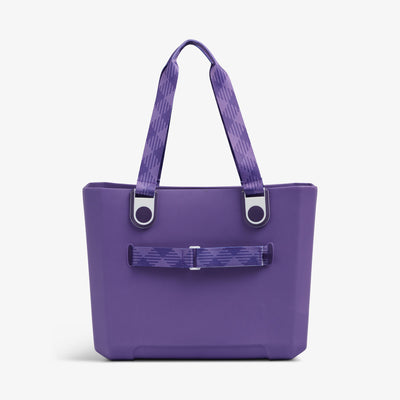Back View | Tag Along Too EVA All-Purpose Tote::Dusted Grape::Trolley pass-through sleeve