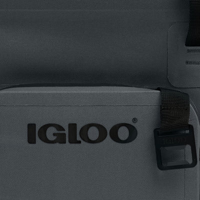 Bottle Opener View | Trailmate® 18-Can Cooler Bag::Carbonite::Built-in bottle opener