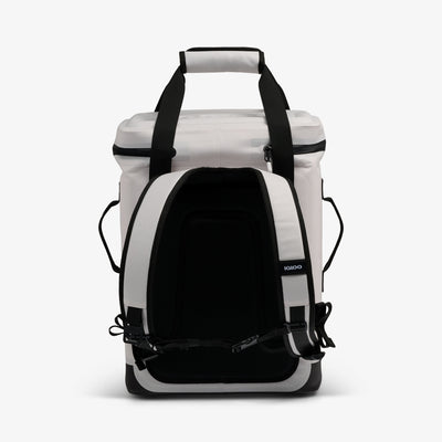 Back View | Trailmate® 32-Can Backpack::Bone::Built-in bottle opener