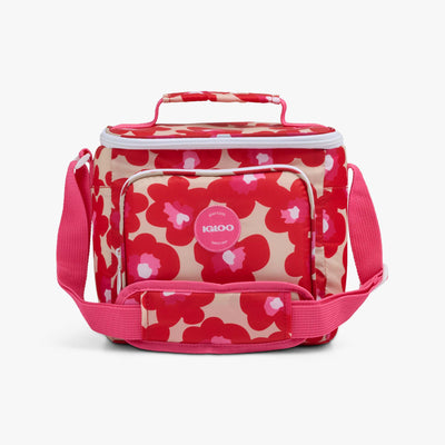 Front View | Retro Square Lunch Bag::Mod Floral::
