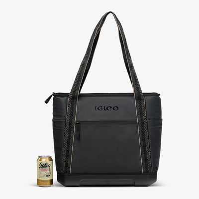 Size View | Tag Along Too 36-Can Tote Cooler::Luxe Black::Holds up to 36 cans