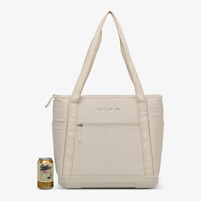 Size View | Tag Along Too 36-Can Tote Cooler::Luxe Linen::Holds up to 36 cans