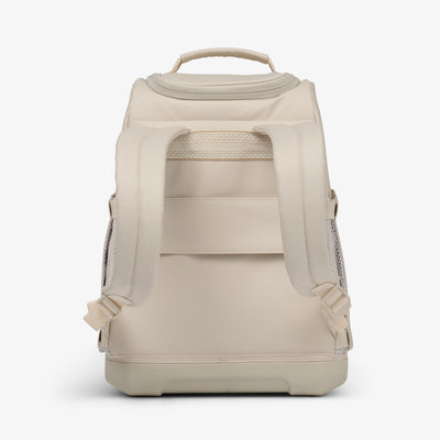 Back View | Tag Along Too 30-Can Backpack::Luxe Linen::Adjustable straps