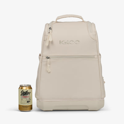 Size View | Tag Along Too 30-Can Backpack::Luxe Linen::Holds up to 30 cans