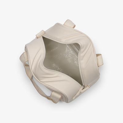 Interior View | Tag Along Too 12-Can Satchel Cooler::Luxe Linen::Fully insulated
