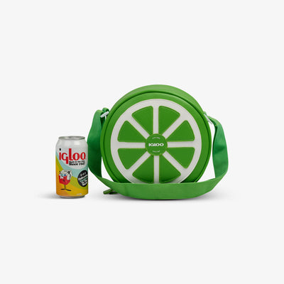 Size View | Citrus Crossbody Cooler Bag::Lime::Fits up to 4 cans