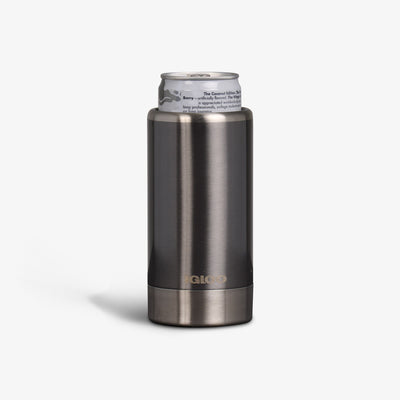 KOOZIE Slim Triple Can Cooler, Bottle or Tumbler with Lid for 12oz Tall  Skinny Cans - Stainless Steel Double Wall Vacuum Insulated Holder for White