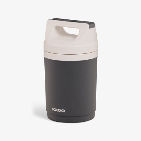 Angle View | Retro Playmate Half Gallon Jug::Charcoal::Easy-carry handle