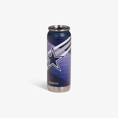 Angle View | Dallas Cowboys 16 Oz Can::::Splashproof slider tab
