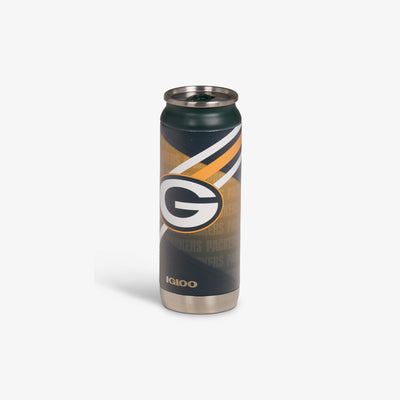 Angle View | Green Bay Packers 16 Oz Can::::Splashproof slider tab