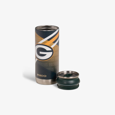 Open View | Green Bay Packers 16 Oz Can::::Removable lid