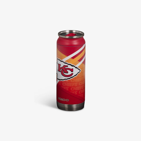 Angle View | Kansas City Chiefs 16 Oz Can::::Sliding mouth-opening tab