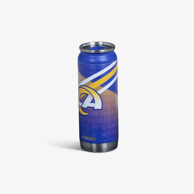 Angle View | Los Angeles Rams 16 Oz Can::::Sliding mouth-opening tab