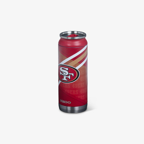 Angle View | San Francisco 49ers 16 Oz Can::::Sliding mouth-opening tab