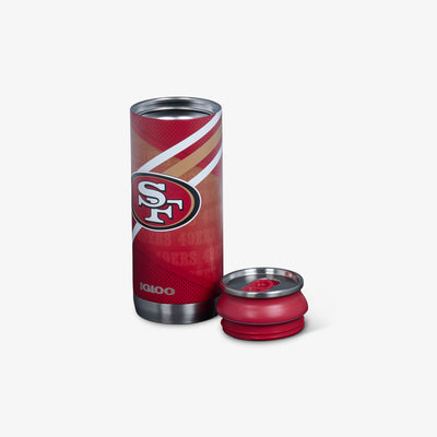 Open View | San Francisco 49ers 16 Oz Can::::Removable lid