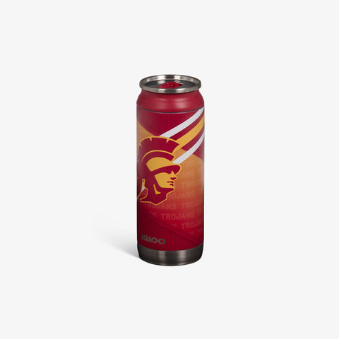Angle View | University of Southern California 16 Oz Can::::Sliding mouth-opening tab
