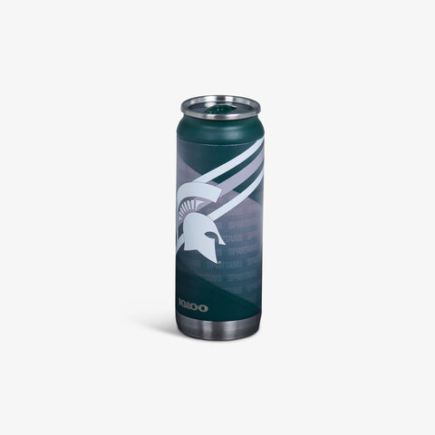 Angle View | Michigan State University® 16 Oz Can::::Sliding mouth-opening tab