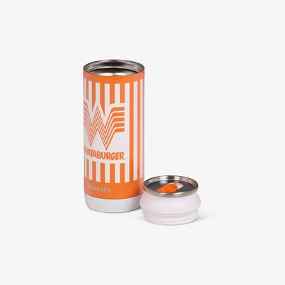 Lid Off View | Whataburger 16 Oz Can::::Removable lid